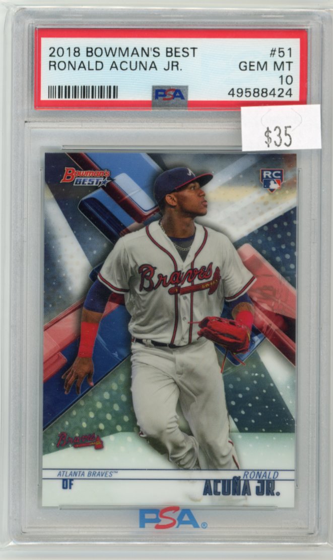 2018 Topps Bowman's Best Ronald Acuna Jr. RC #51 - PSA 10 Braves