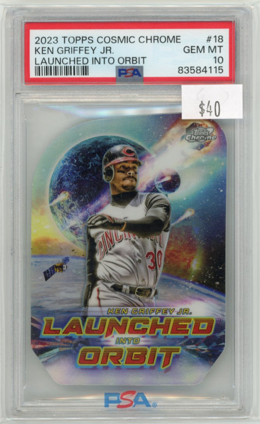 2023 Topps Cosmic Chrome Ken Griffey Jr. #18 - Launched Into Orbit PSA 10 Reds