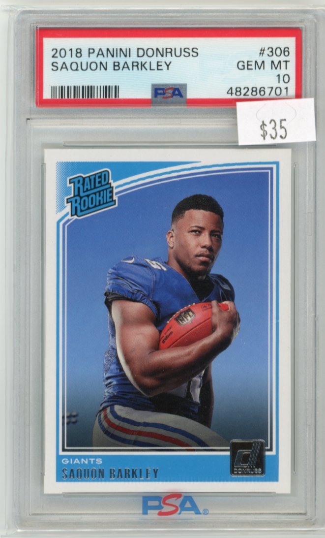 2018 Panini Donruss Saquon Barkley #306 - PSA 10 Giants