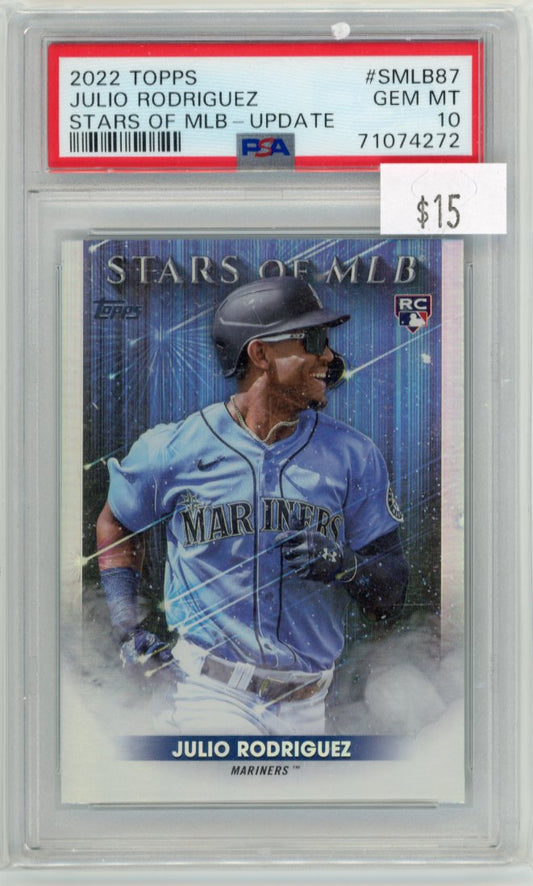 2022 Topps Julio Rodriguez RC #SMLB87 - Stars of MLB Update PSA 10 Mariners