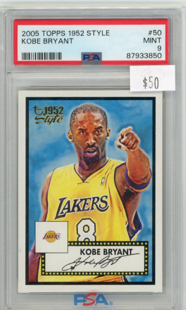 2005 Topps 1952 Style Kobe Bryant #50 - PSA 9 Lakers