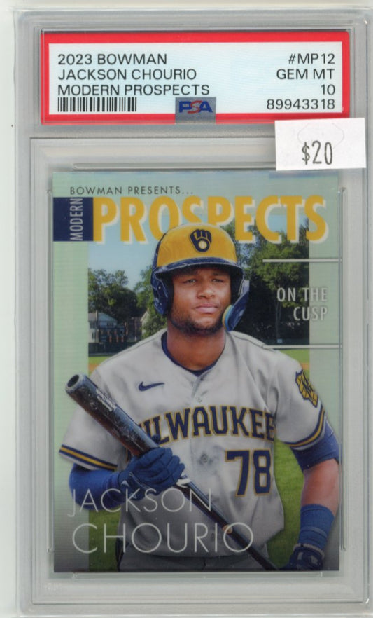 2023 Topps Bowman Jackson Chourio #MP12 - Modern Prospects PSA 10 Brewers