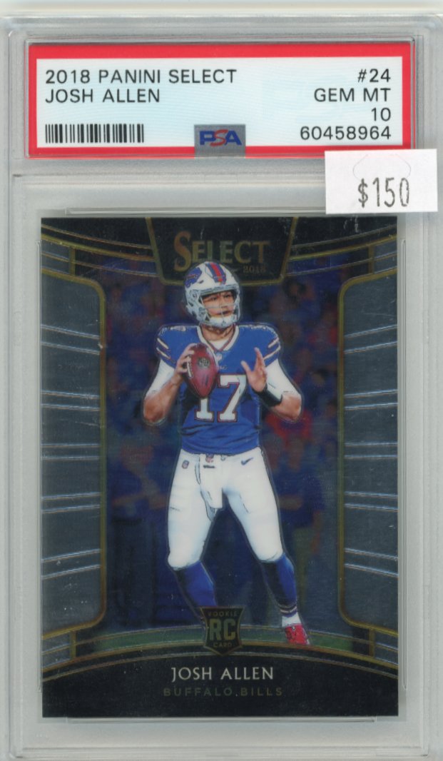 2018 Panini Select Josh Allen RC #24 - PSA 10 Bills