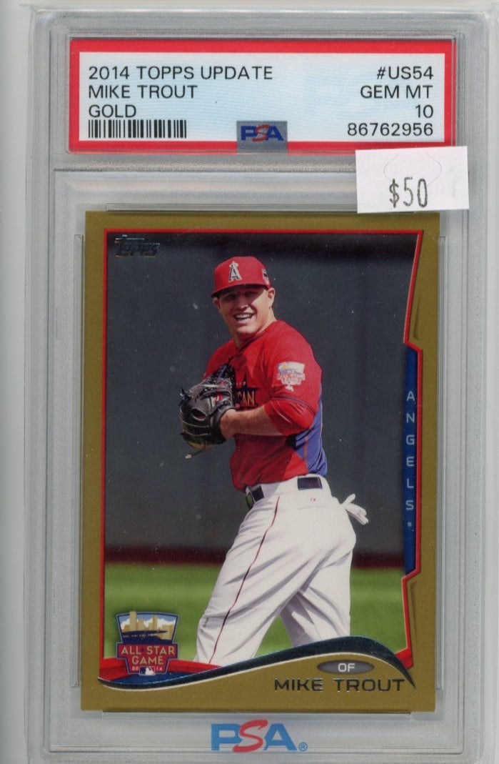 2014 Topps Update Mike Trout #US54 - Gold PSA 10 Angels