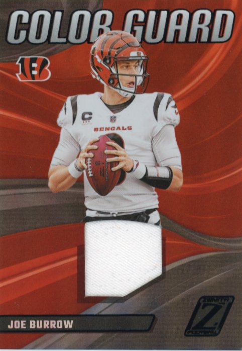 2023 Panini Zenith Joe Burrow #CG-6 - Color Guard Relic Bengals