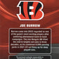 2023 Panini Zenith Joe Burrow #CG-6 - Color Guard Relic Bengals