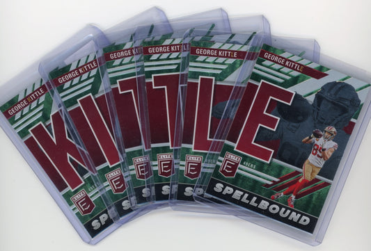 2023 Panini Donruss Elite George Kittle #SB-GK1-#SB-GK6 - Spellbound Green Full Name Set 49ers