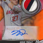 2022 Bowman Platinum Mike Trout #PPAR-MT - #/25 Orange Patch Autograph Angels