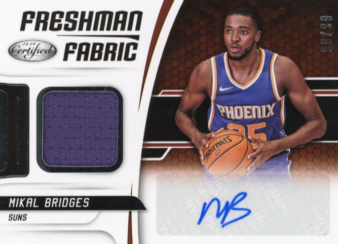 2018/19 Panini Certified Mikal Bridges#FFS-MIB - #/99 Patch Autograph Suns