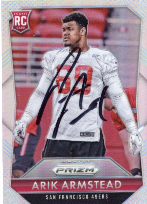 2015 Panini Prizm Arik Armstead RC #204 - Silver Autograph 49ers