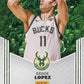 2019/20 Panini Donruss Elite Brook Lopez #ES-BLP - #/35 Blue Autograph Bucks