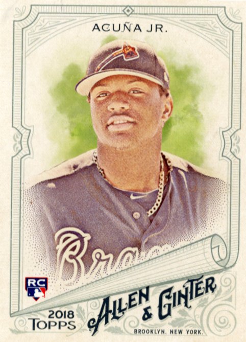 2018 Topps Allen and Ginter Ronald Acuna Jr. RC #207 - Braves