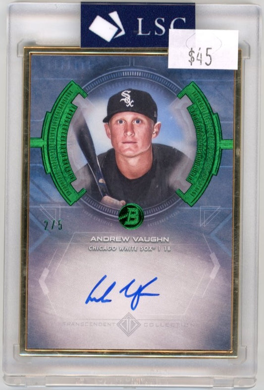 2020 Topps Transcendent Collection Andrew Vaughn #BTA-AV - #/5 Autograph White Sox