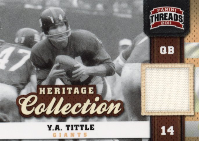 2011 Panini Threads Y.A. Tittle #14 - Patch Giants