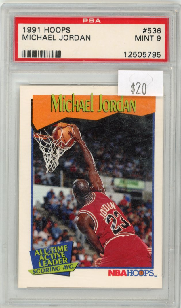 1991 NBA Hoops Michael Jordan #536 - PSA 9 Bulls