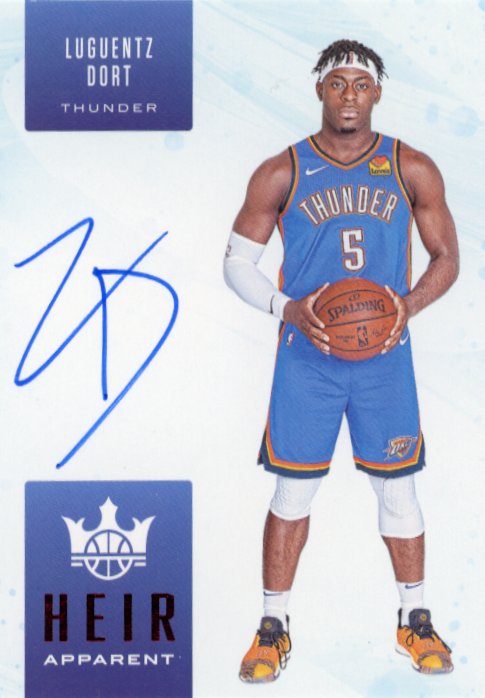 2019/20 Panini Court Kings Luguentz Dort #HA-LUG - #/99 Autograph Thunder