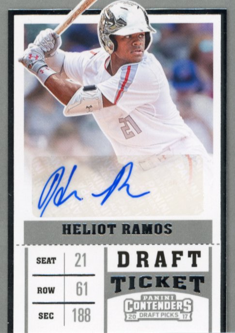 2017 Panini Contenders Draft Picks Heliot Ramos #48 - Autograph