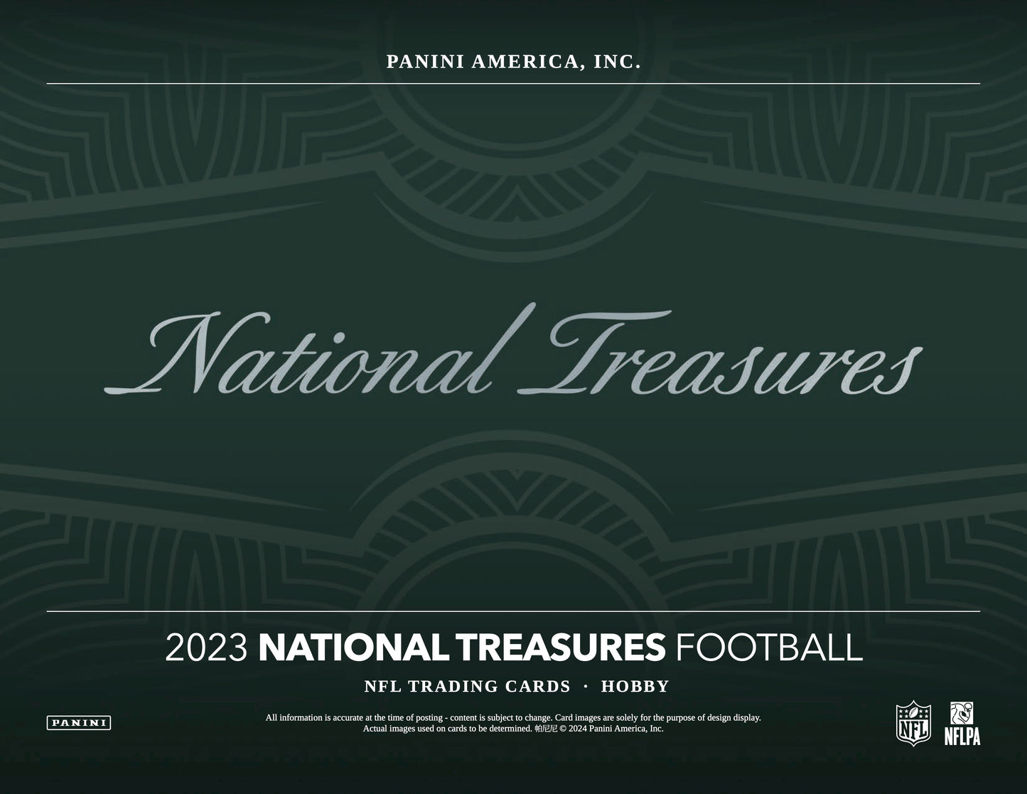 PRESALE - 2023 Panini National Treasures Football Hobby Box