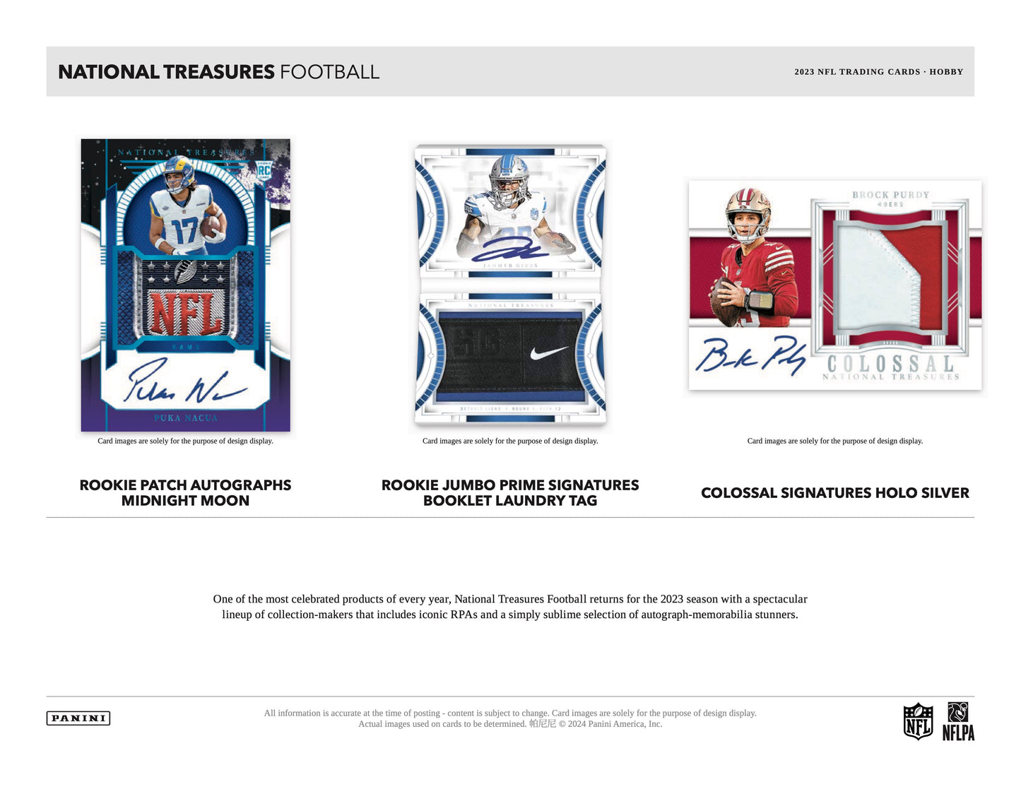 PRESALE - 2023 Panini National Treasures Football Hobby Box