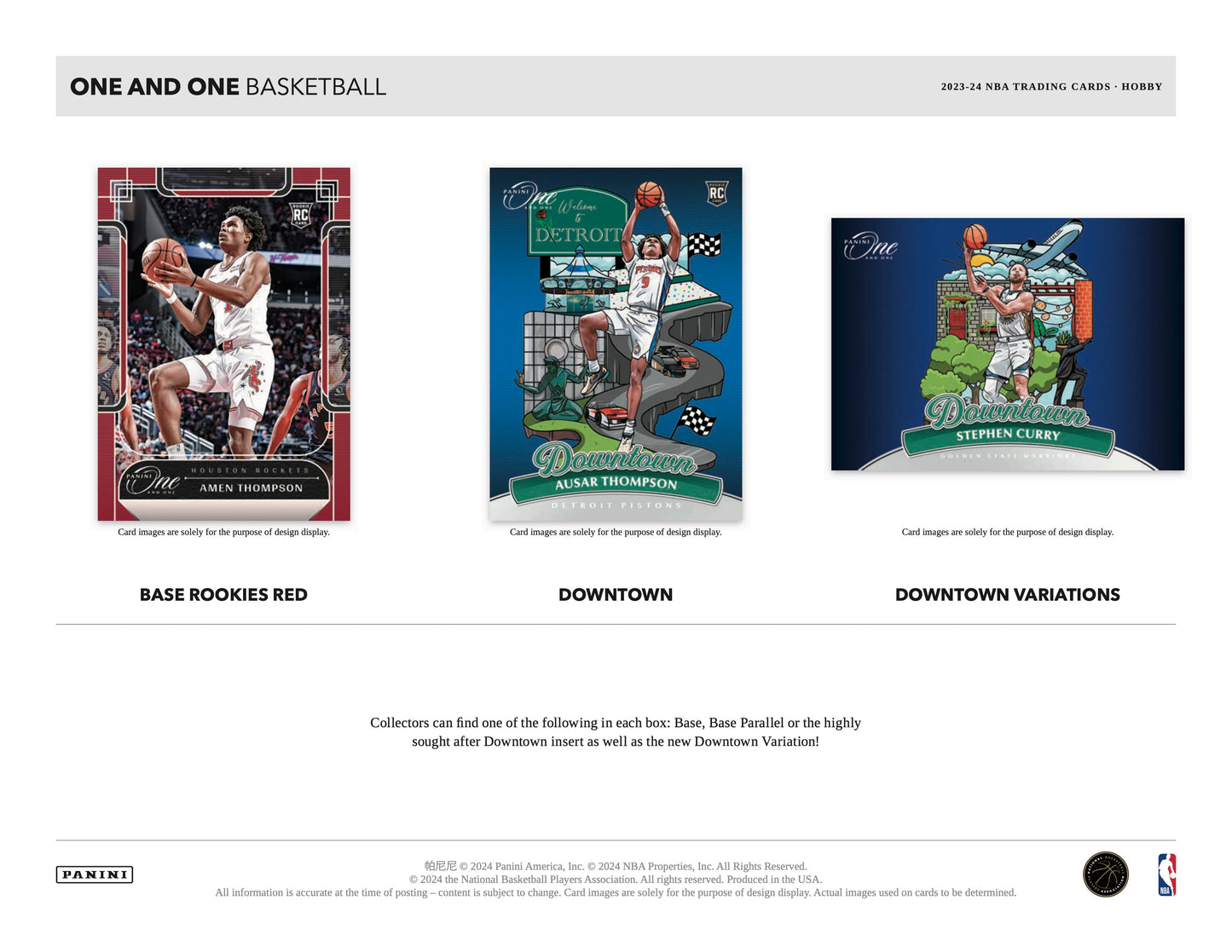 PRESALE - 2023/24 Panini One and One Basketball Hobby Box