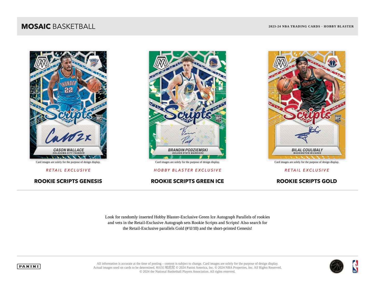 2023/24 Panini Mosaic Basketball Hobby Blaster Box