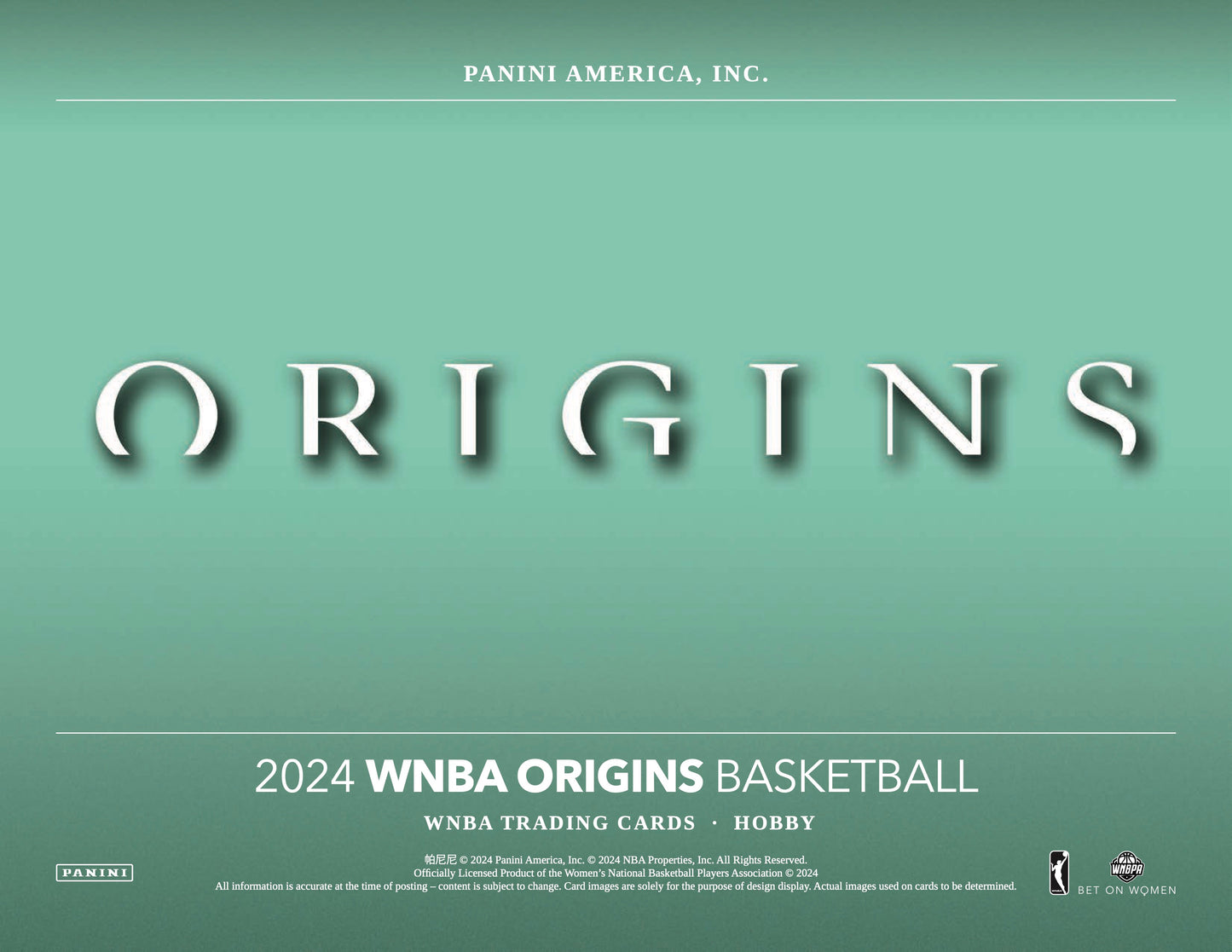 PRESALE - 2024 Panini Origins WNBA Basketball Hobby Box