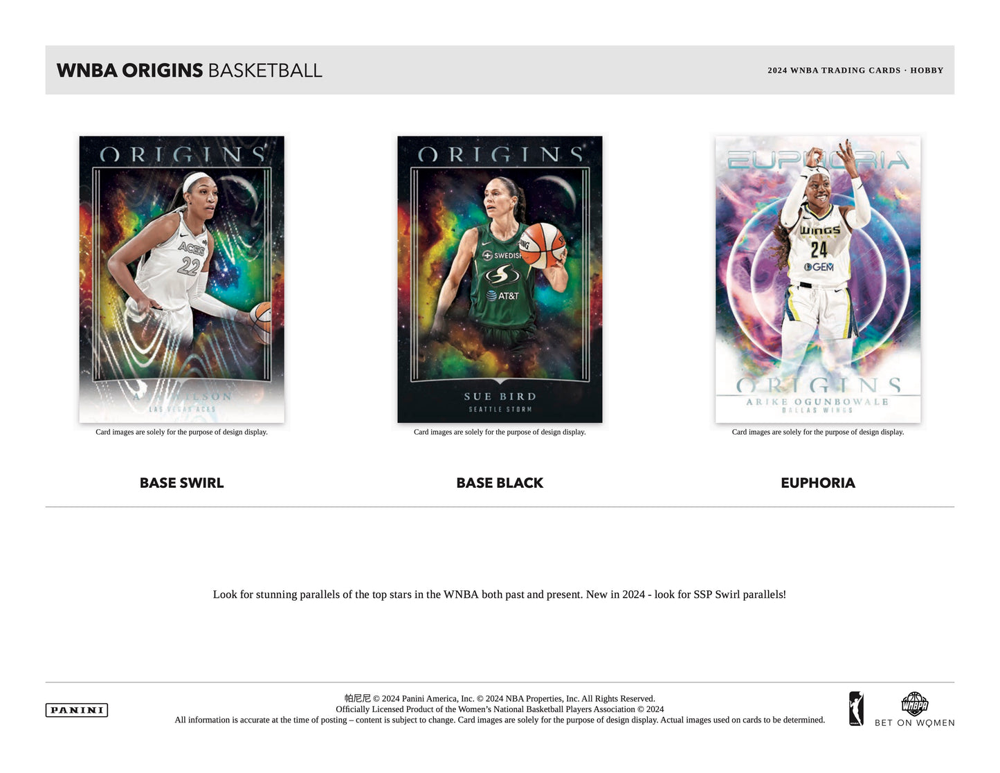 PRESALE - 2024 Panini Origins WNBA Basketball Hobby Box