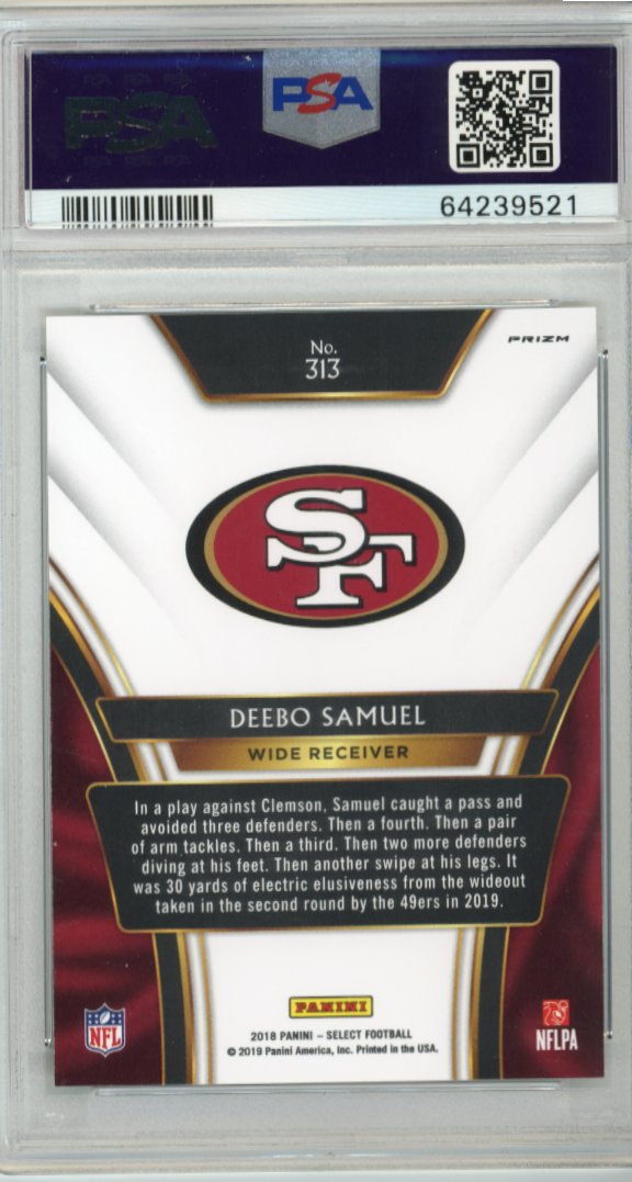 2018 Panini Select Deebo Samuel XRC #313 - PSA 10 49ers