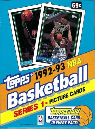 1992/93 Topps Series 1 Basketball Hobby Box