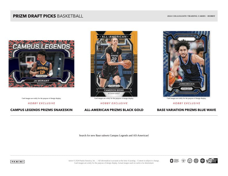 PRESALE - 2024 Panini Prizm Draft Picks Collegiate Basketball Hobby Box