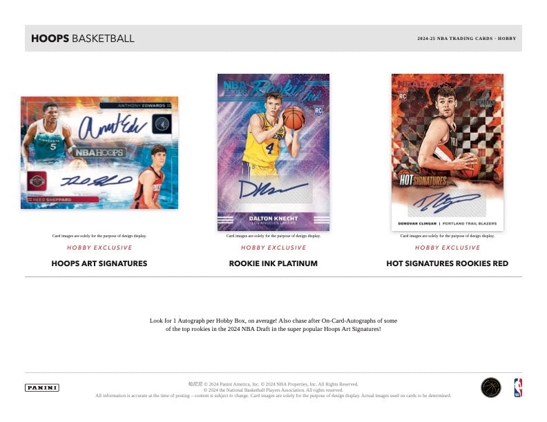 PRESALE - 2024/25 Panini NBA Hoops Basketball Hobby Box