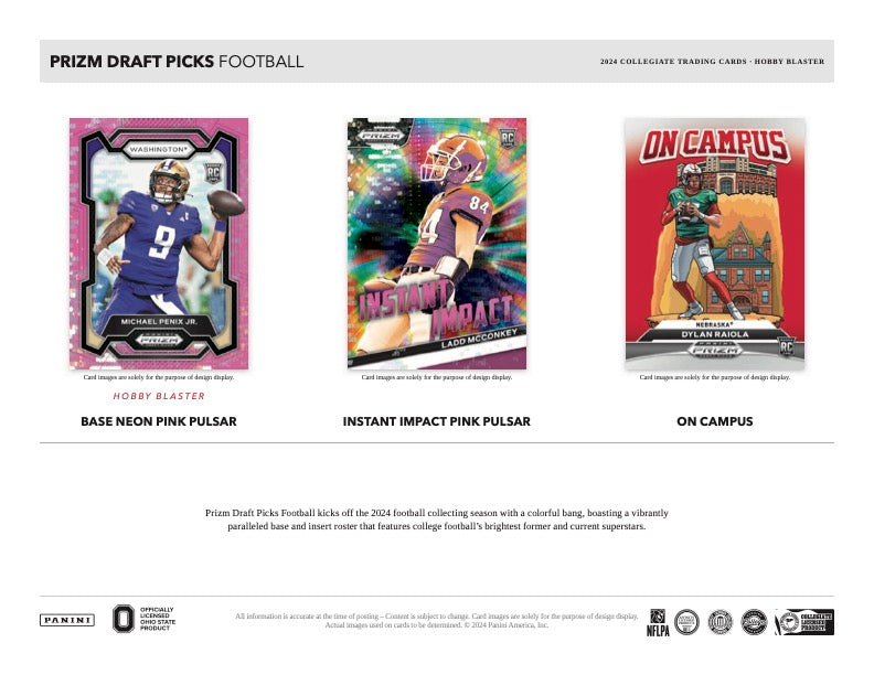 PRESALE - 2024 Panini Prizm College Football Draft Picks Hobby Blaster Box