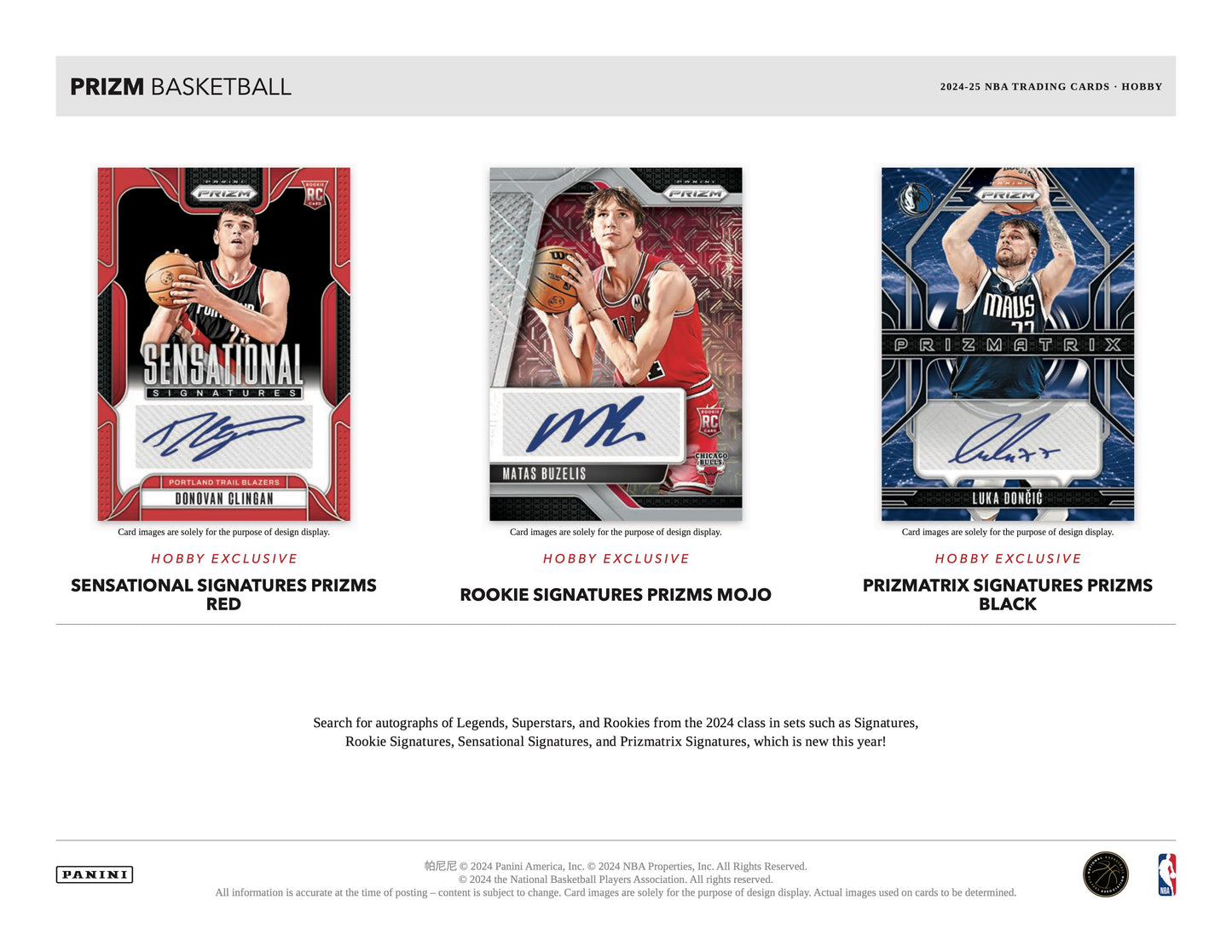 PRESALE - 2024/25 Panini Prizm Basketball Hobby Box