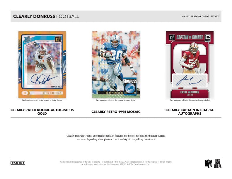 PRESALE - 2024 Panini Clearly Donruss Football Hobby Box