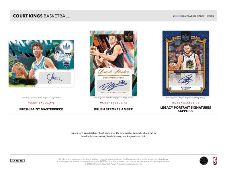 PRESALE - 2024/25 Panini Court Kings Basketball Hobby Box