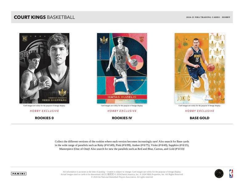 PRESALE - 2024/25 Panini Court Kings Basketball Hobby Box