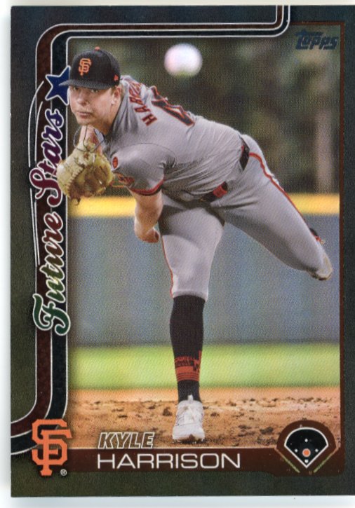 2025 Topps Kyle Harrison #177 - #/10 Black Border Giants