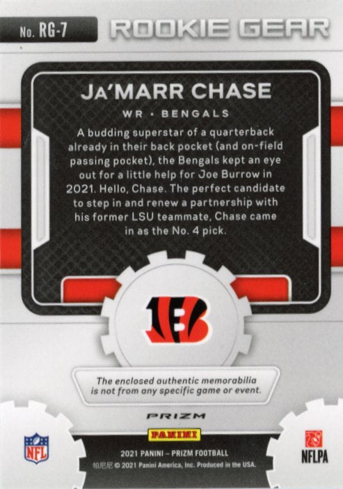 2021 Panini Prizm Ja'Marr Chase #RG-7 - Patch Bengals