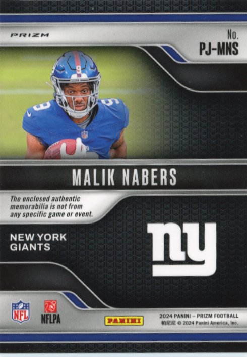 2024 Panini Prizm Malik Nabers RC #PJ-MNS - Green Giants