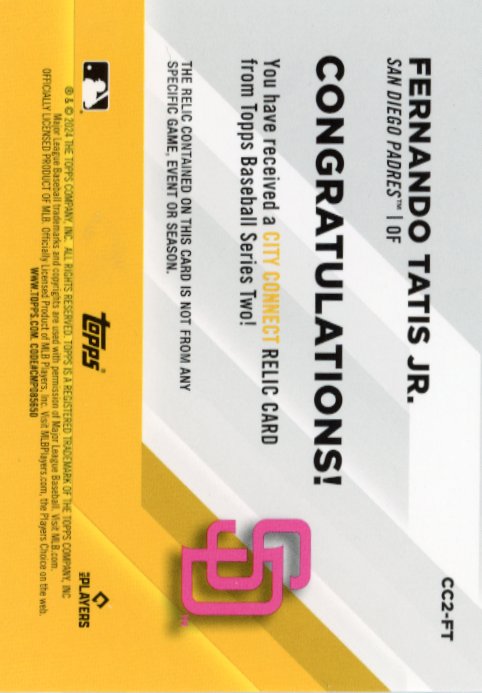 2024 Topps Fernando Tatis Jr. #CC2-FT - Patch Padres