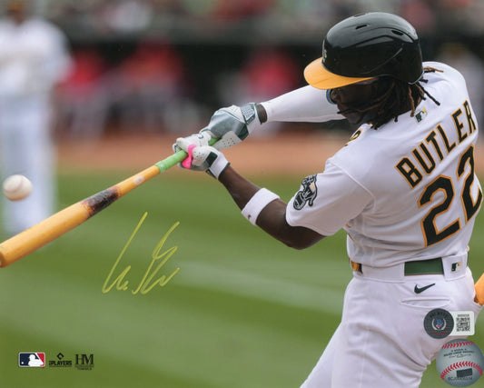 Lawrence Butler Signed Photograph - 8x10 Beckett Authentication Athletics