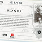 2007 Donruss Playoff National Treasures George Blanda #94 - #/100 Raiders