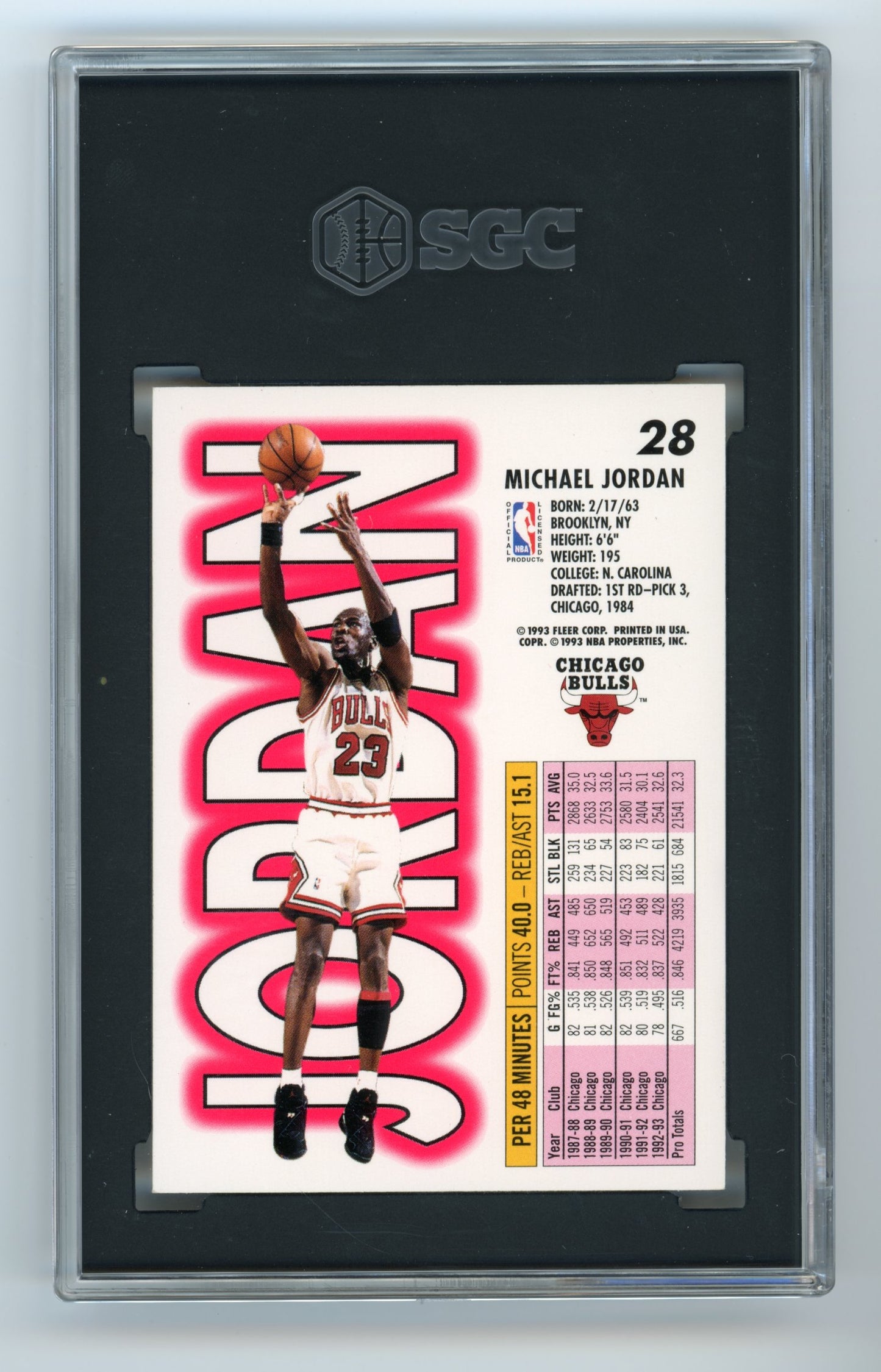 1993 Fleer Michael Jordan #28 - SGC 8.5