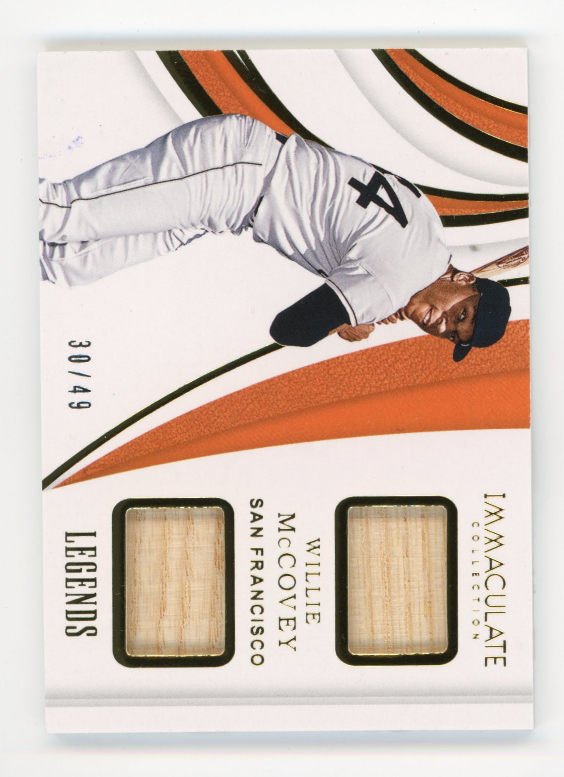 2019 Panini Immaculate Collection Willie McCovey #LDM-WM - Relic #30/49 Giants