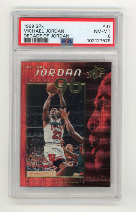 1999 Upper Deck Michael Jordan #J7 - SPx PSA 8 Bulls