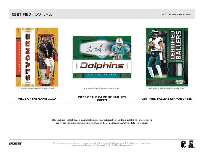 PRESALE - 2025 Panini Certified Football Hobby Box