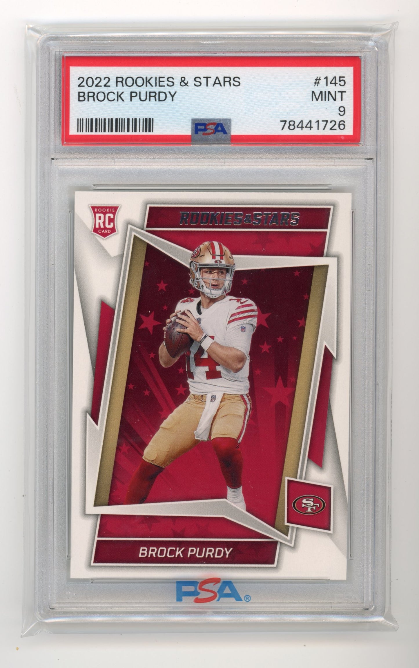 2022 Panini Rookies & Stars Brock Purdy RC #145 - PSA 9 49ers