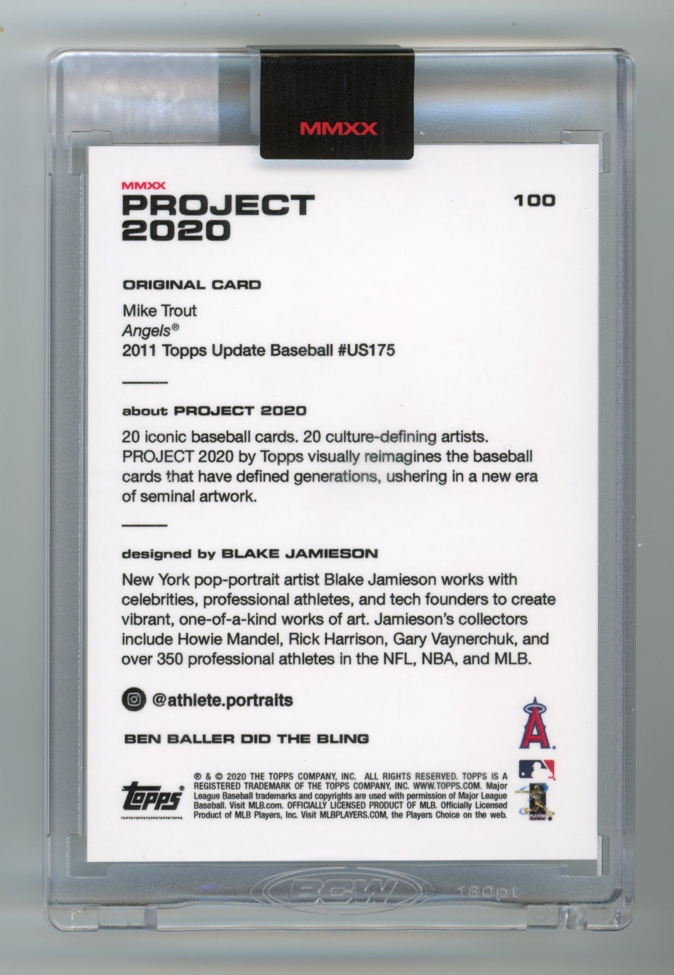 Topps Project 2020 Mike Trout #100 - Angels