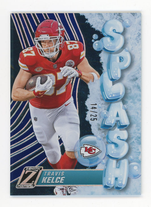 2024 Panini Zenith Travis Kelce #23 - #/25 Splash Chiefs