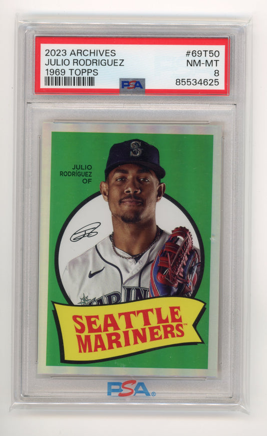 2023 Topps Archives Julio Rodriguez #69T50 - PSA 8 Mariners